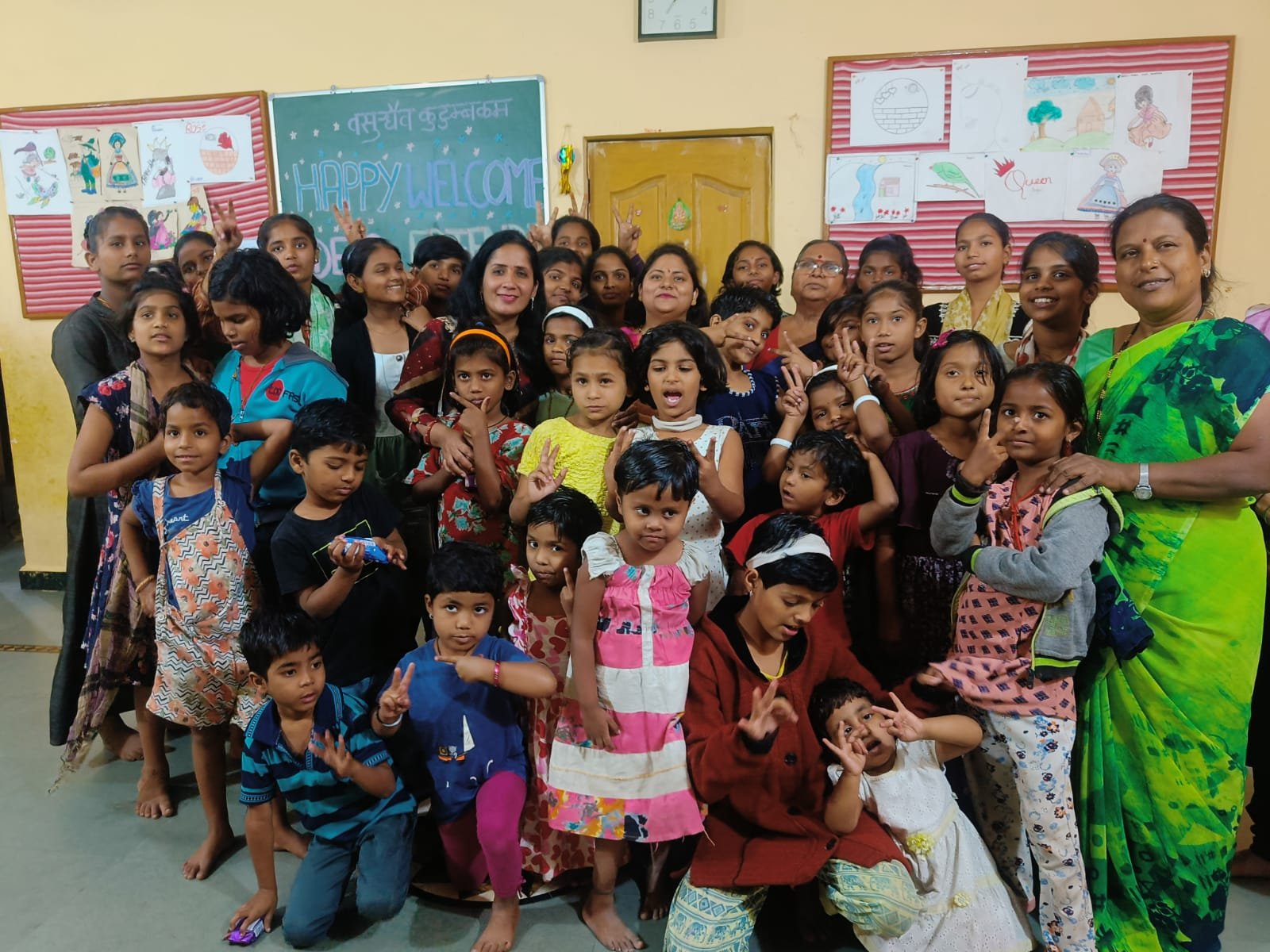 Girls receiving education and empowerment at Nirmal NGO