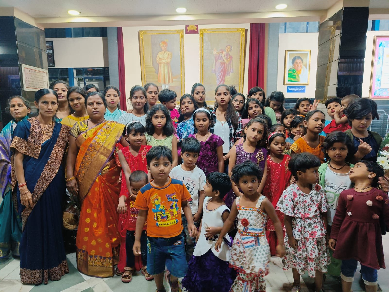 Girls receiving education and empowerment at Nirmal NGO